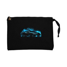 Lamborghini Black Neon Siyah Clutch Astarlı Cüzdan / El Çantası Siyah