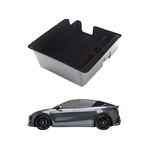 Tesla Model Y - Model 3 Kol Dayama İç Düzenleyici - Kaymaz Yüzey Kumaş Kaplamalı - Siyah