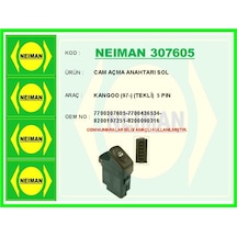 Bescher Cam Açma Anahtarı Sol Kangoo 97 Tekli 5 Pin Neıman 307605 7700307605-8200090316