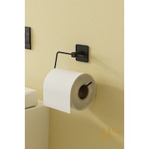 Buççin Online Mağaza Aps Yapışkanlı Siyah Wc Tuvalet Kağıtlık Metal Siyah Çok Renkli