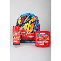 X Dekomus Lisanslı Cars Brick Champion's Colleciton 32 Cm Tek Bölmeli Küçük Boy Anaokul Çantası,beslenme Kabı,matara Seti Açık Gri