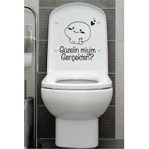 Güzelin Miyim Gerçekten Klozet Kapağı Banyo Wc Sticker 23x27 Cm