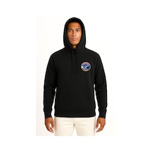 Bahriyeli Collection Kapüşonlu Tcg Tayfun P342 Cep Tasarımlı Unisex Sweatshirt Siyah