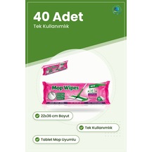 Tablet Mop Havlusu Temizlik Bezi 40 Adet 22x36 Cm Extra Large Kal Çok Renkli