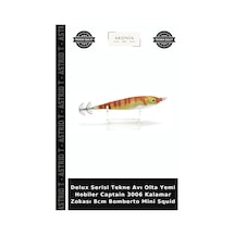Delux Serisi Tekne Avı Olta Yemi Hobiler Captain 3006 Kalamar Zokası 8cm Bomberto Mini Squid