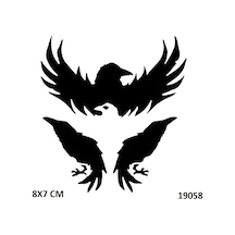 Airbrush Tattoo Karga Uçuşu Yapışkanlı Stencil Süsleme Ve Boyama Kalıbı