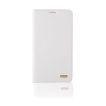 Samsung Uyumlu N9000 Note 3 Kaıyue Cüzdanlı Standlı Deri Kılıf Beyaz