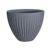 Lotus Plastik Saksı Gri Çap 39cm Yükseklik 35cm