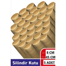 5 Adet Karton Masura Silindir Kutu Postüp Rulo Kargo Tüpü Kedi Tırmalama Tahtası Yapımı İçin Koli