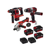 Einhell TE-CD 18V Kömürsüz Mandren Matkap + Herocco SDS Plus Kırıcı Delici + Axxio Avuç Taşlama + 3 x 18 V Akü + Şarj Cihazı 2 Adet