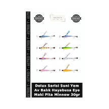 Delux Serisi Suni Yem Av Balık Hayabusa Eye Maki Pita Minnow 30gr