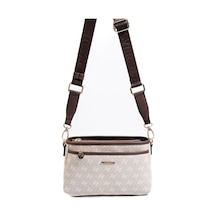 Silver Polo Sp1184 Kadın Çapraz Çanta Monogram Taş-kahve