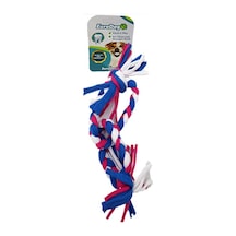 Euro Dog Köpek Diş İpi 2 Halka Beyaz/Kırmızı/Mavi 35 Cm