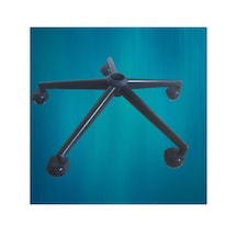 Sandofis Konik Siyah Metal Ayak+ofis Koltuğu Büro Koltuğu Tekeri