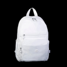 Nas Bag Unisex Büyük Boy Çok Gözlü Su Geçirmez Sırt Çantası Beyaz