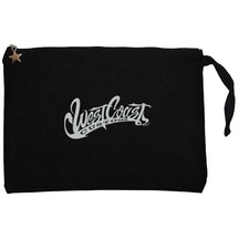 West Coast Customs Text Siyah Clutch Astarlı Cüzdan / El Çantası