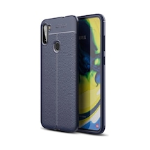 Samsung Galaxy Uyumlu A11 Kılıf Auto Focus Kapak - Lacivert İtdark7443