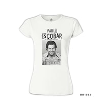 Pablo Escobar - 128482 Beyaz Kadın Tshirt 001