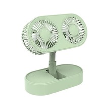 Hainan Shenda Çift Kafalı Katlanır Sessiz Fan - Mavi 6012 Yeşil