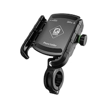 Kewig M8s Bisiklet Alüminyum Navigasyon Dağı Açık Bisiklet Cep Telefonu Tutucu Siyah Siyah