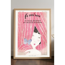 Femina Ahşap Çerçeveli Poster, Dekoratif Sanatsal Duvar Tablosu