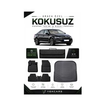 Skoda Super B 2019 Model Aracınıza Özel 4d Karbonlu Kauçuk Paspas Takımı Ve Bagaj Havuzu