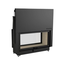 Echa Tech Asansörlü Tünel Çelik Şömine Haznesi Çift Yüzlü 120 X 60