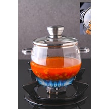 Borosilikat Cam Tencere 1200ml Isıya Dayanıklı 3624