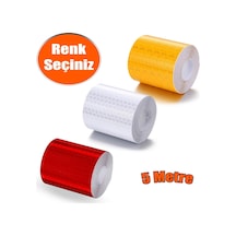 Reflektörlü Reflektif Fosforlu Şerit Bant Ikaz Bandı 5 Metre