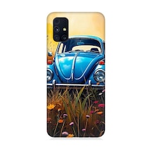 Samsung Galaxy M31s Uyumlu Mavilikte Vosvos Nostaljisi Desenli Silikon Kılıf Çok Renkli