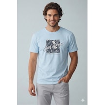 Jack & Jones Jjhonolulu Shape Celestial Açık Mavi Erkek Tişört 12288088 Light Blue
