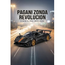 Hobbiez Lisanslı Pagani Zonda Kapıları Açılabilir Model Diecast 1.36 Ölçek Metal Model Araç Siyah