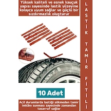 Otomobil Motosiklet Bisiklet Onarım Bakım Esnek Kauçuk Acil Durum Kiti Lastik Tamir Fitili 10 Adet