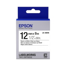 Epson Lk-4wbn Standart Beyaz Üzeri Siyah 12mm 9metre Etiket