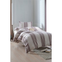 Enlora Home İpliği Boyalı Junior Nevresim Seti Tek Kişilik Lima Kahve