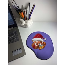 Noel Tilki Desenli Bilek Destekli Mouse Pad Mousepad