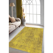 Hardal Vintage Kaymaz Taban Makinede Yıkanabilir Halı Kr028n11