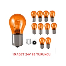 Sinyal Ampülü Tek Duy 24V 93 21W Turuncu 93 24 Volt Ağır Vasıta