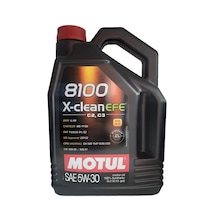 Motul 8100 X-Clean Efe C2/C3 SAE 5W - 30 Tam Sentetik Motor Yağı 5 L