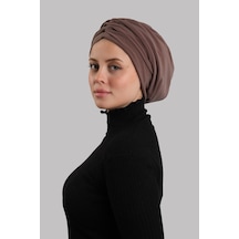 Hürrem Bone Vizon Drapeli Salaş Tesettür Bone Sandy Büzgülü 2315 10