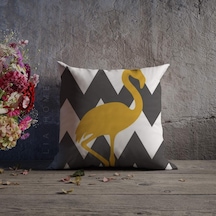 Flamingo Desenli Dekoratif Kırlent Kılıfı (473326009)