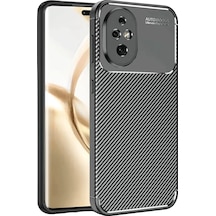 Newface Honor 200 Kılıf Auto Focus Karbon Kapak - Siyah