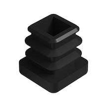 Cateksss 15x15 Mm Profil İçin Kademeli İçe Geçme Profil Tapası, Profil Kapak, Profil Tapa Siyah - 4 Lü Paket