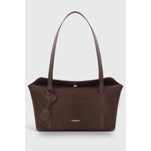 Süet Kahverengi Bowling Omuz Çantası 270 Süet Koyu Kahverengi