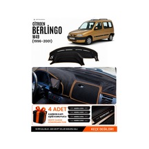 Cıtroen Berlingo M49 1996-2001 Uyumlu Torpido Örtüsü, Torpido Kılıfı - Siyah-kahverengi - Cı002