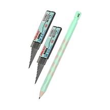 Kalın Uçlu Versatil Kalem 2.0 Mm Açık Yeşil 1 Adet Ve 2.0 Mm Kalın Uç Siyah 2 Adet Kalın Uçlu M Tek Renk