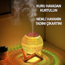 Küre Mini Usb Nemlendirici & Gece Lambası 7 Renk Led, Otomatik Kapanma, 350 Ml Kapasiteli Hava Nemlendirme Ve Aromaterapi Difüzörü