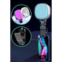 Şarjlı Rgb Led Selfie Video Kamera Işığı/filtreli Tripod Uyumlu Ve Mandallı 3000-9000 Kelvin