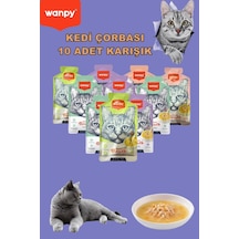 Wanpy Kedi Çorbası 6 Çeşit Karışık 50 Gr X 10