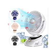 Mandallı Şarjlı Fan Mini Klima Vantilatör Ev Araç Bebek Arabası Led Ekranlı Serinletici Fan